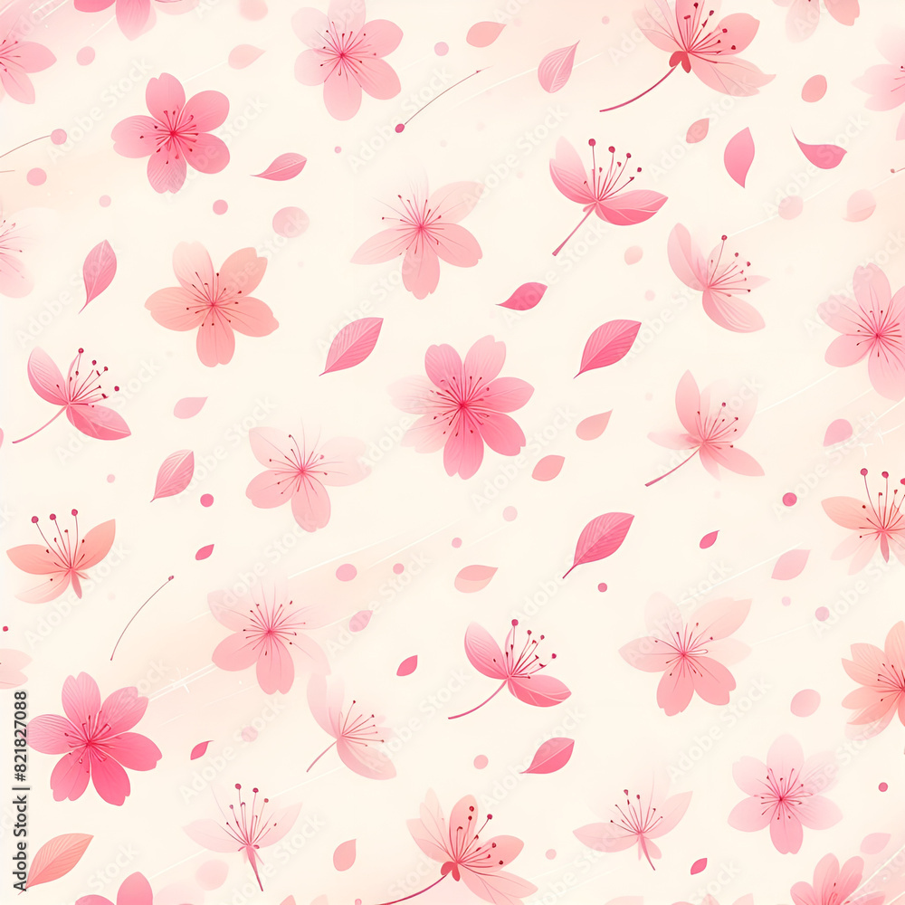 flower rain pattern.Generative AI flower rain pattern.Generative AI