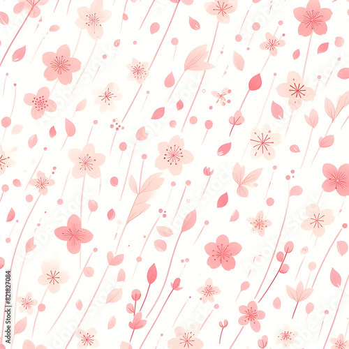 flower rain pattern.Generative AI