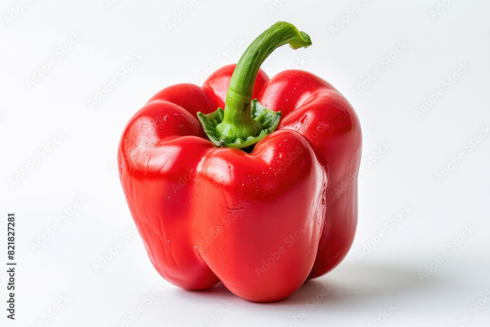 fresh red capsicum on white background fresh red capsicum on white background