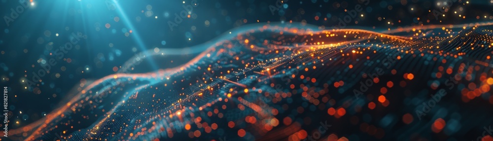 Particles in cyberspace and connections between digital networks. Particles in cyberspace and connections between digital networks.