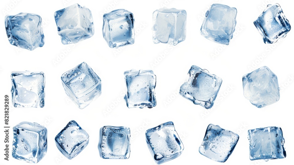 Ice cubes isolated on white background Ice cubes isolated on white background