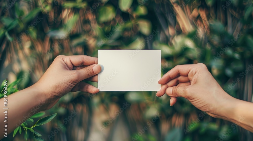 Sharing a blank card or a cutout ticket/flyer Sharing a blank card or a cutout ticket/flyer