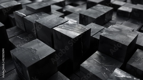 An abstract geometric background design, rendered in 3D