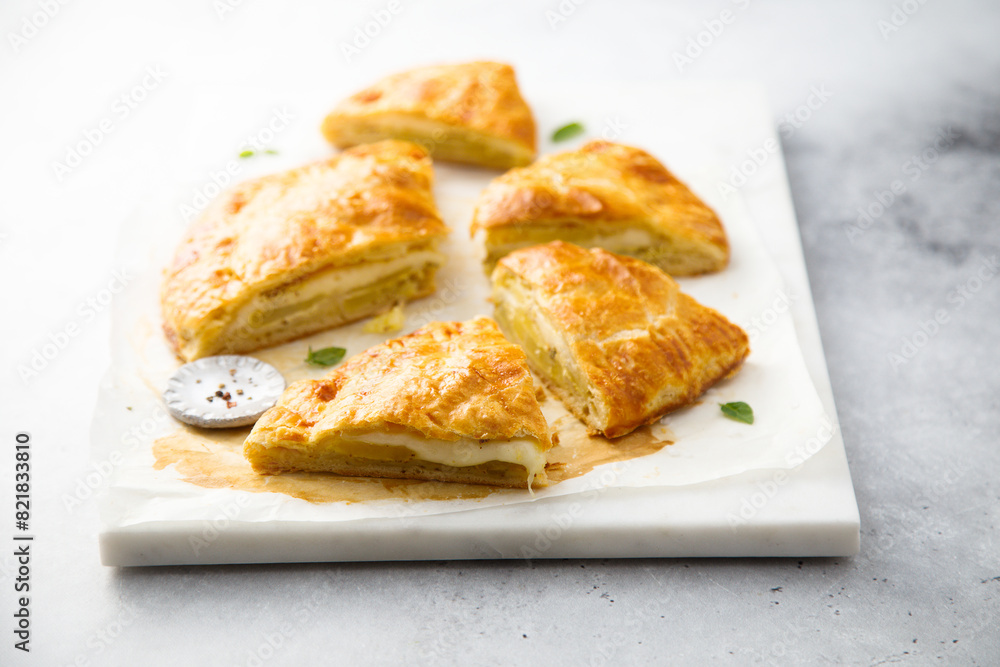 Traditional potato pie with cheese Traditional potato pie with cheese