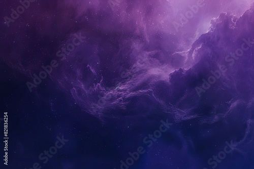 Abstract background featuring cosmic dust clouds and starfields in deep purples and blues