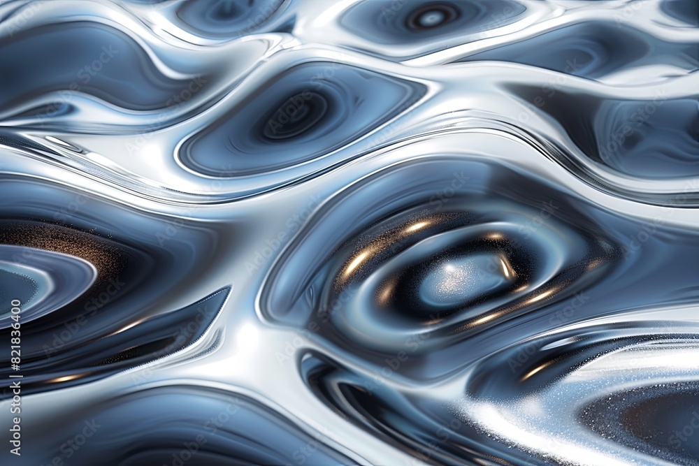 SEAMLESS 3D abstract background with shimmering, liquid metal effects in dynamic form SEAMLESS 3D abstract background with shimmering, liquid metal effects in dynamic form
