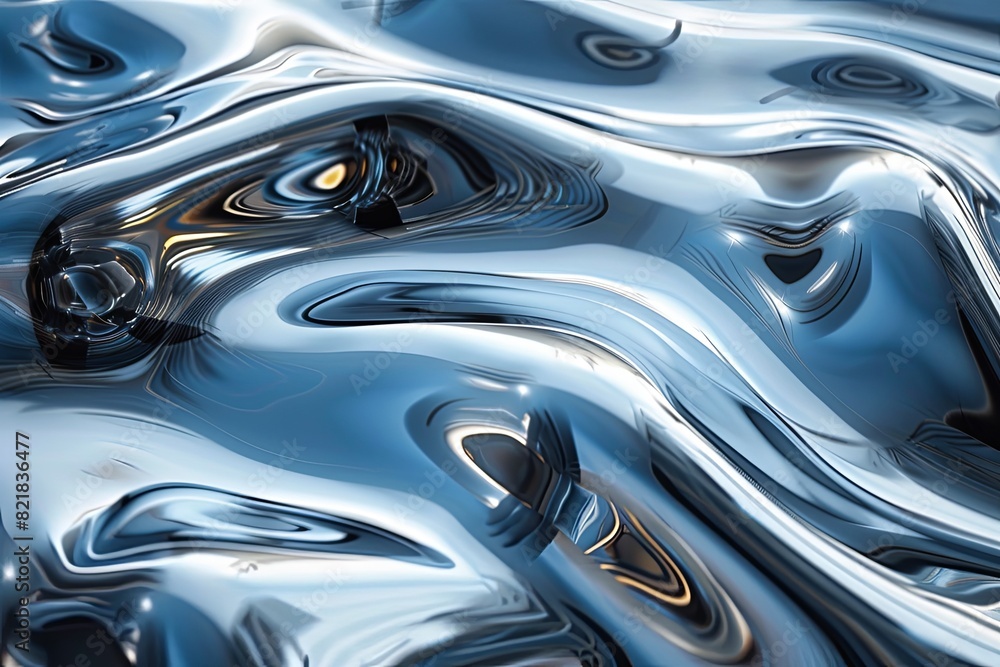 SEAMLESS 3D abstract background with shimmering, liquid metal effects in dynamic form SEAMLESS 3D abstract background with shimmering, liquid metal effects in dynamic form