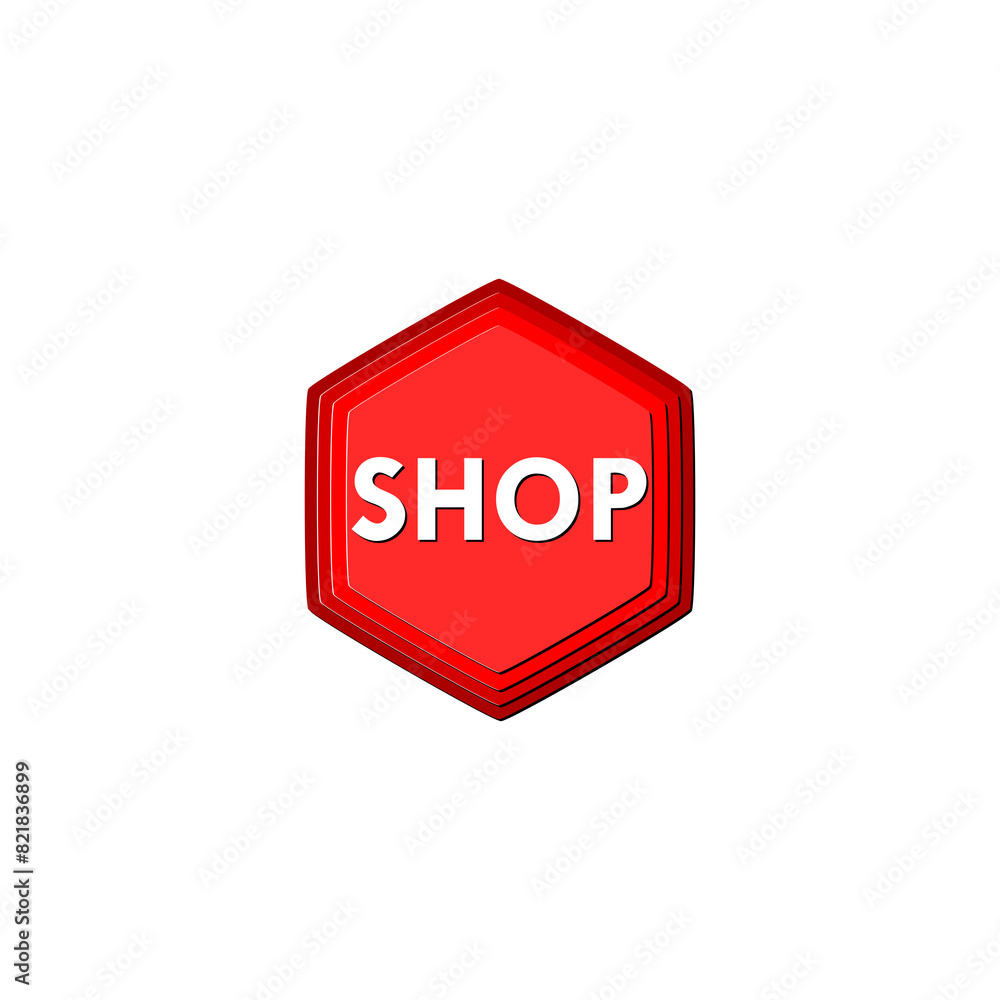 Shop button icon isolated on transparent background Shop button icon isolated on transparent background