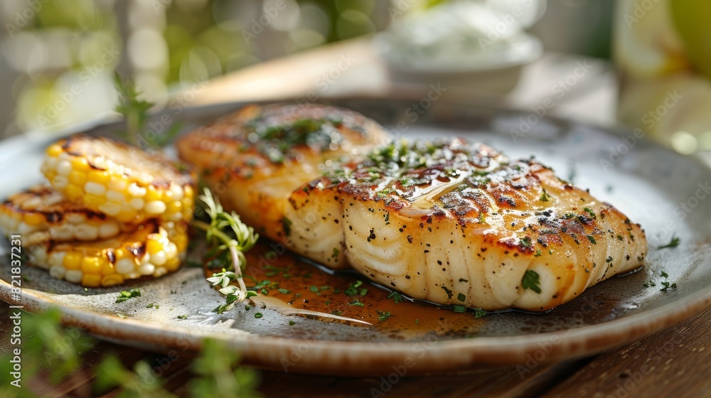 Glazed Honey-Butter Fish with Silver Dollar Corn Cakes for Juneteenth Celebration Glazed Honey-Butter Fish with Silver Dollar Corn Cakes for Juneteenth Celebration