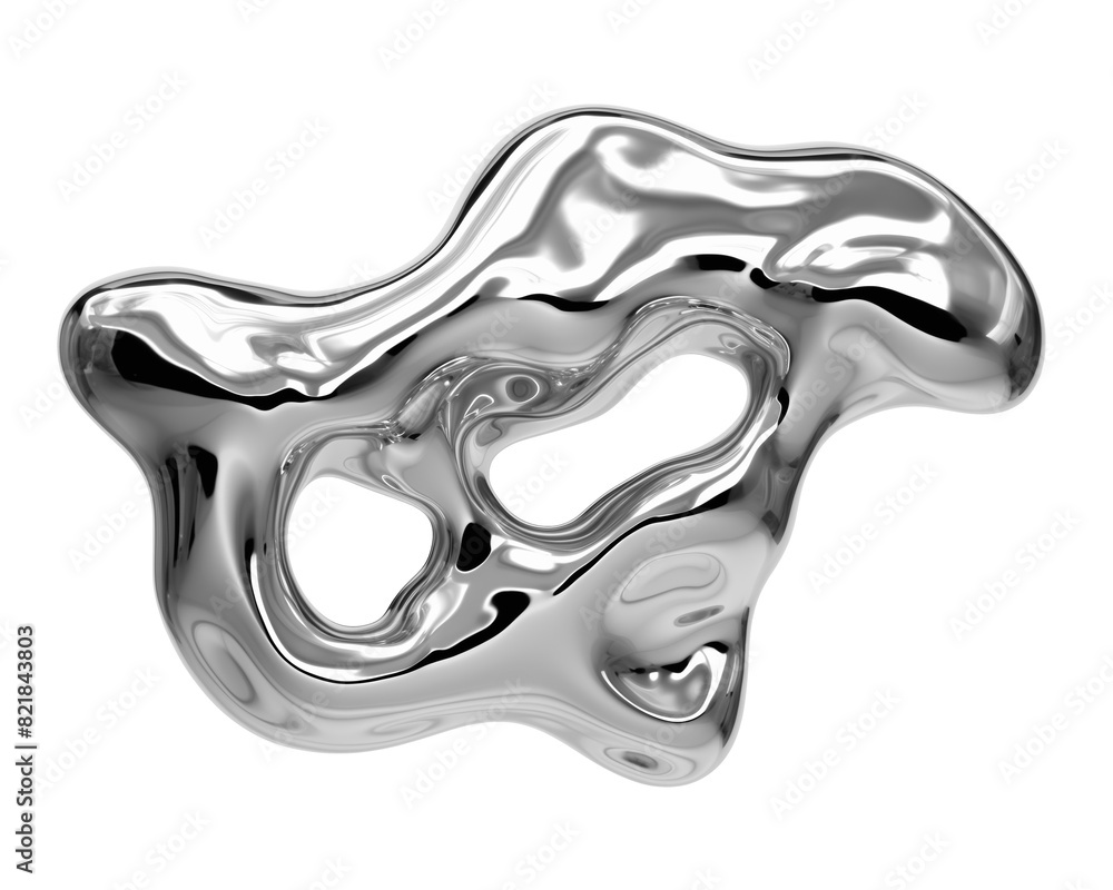 Liquid silver metal splash
