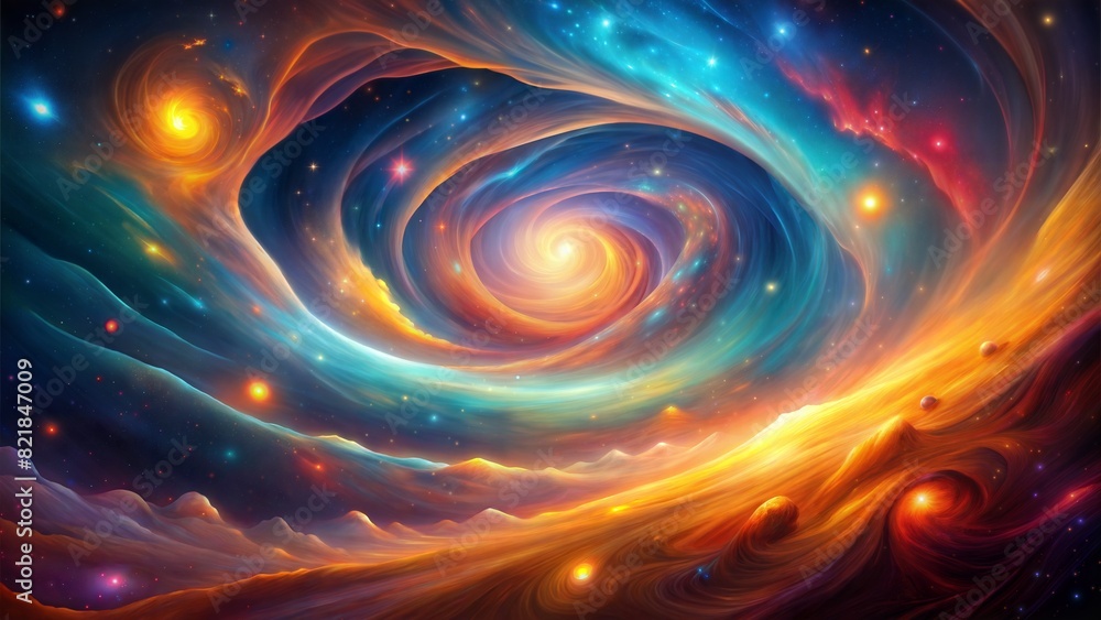 Cosmic Nebula: Swirling, colorful nebula patterns resembling a cosmic space scene, perfect for an ethereal abstract background.
Cosmic Nebula: Swirling, colorful nebula patterns resembling a cosmic space scene, perfect for an ethereal abstract background.