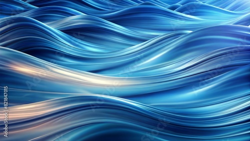 Blue Waves  Smooth  flowing blue wave patterns creating a calming and serene abstract background. 