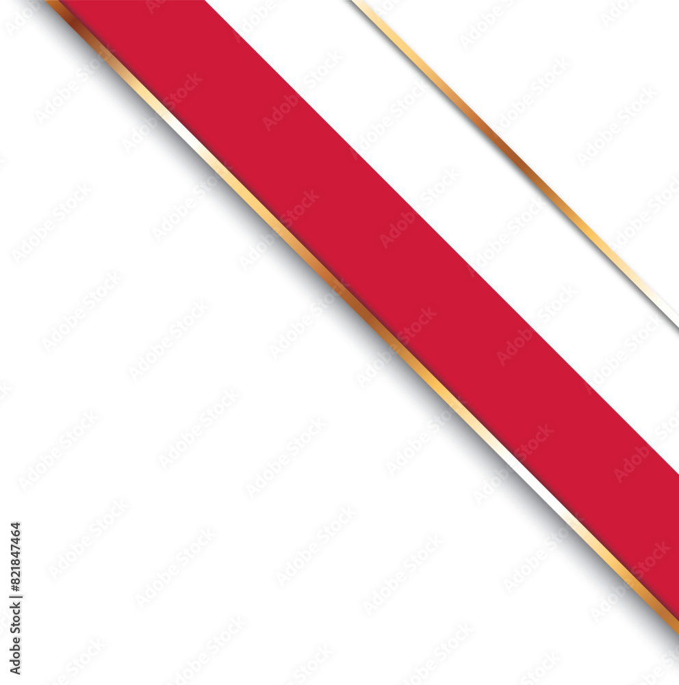 banner with flag of Poland, corner banner with gold frame banner with flag of Poland, corner banner with gold frame