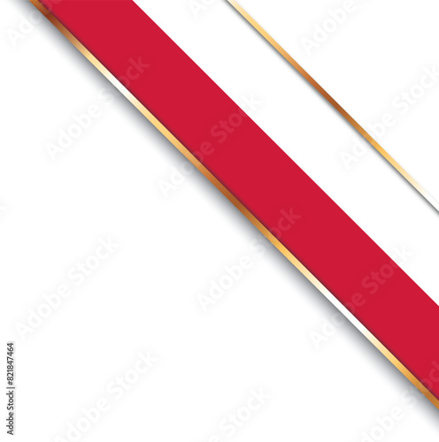 Free Download banner with flag of Poland, corner banner with gold frame - GFXLoad