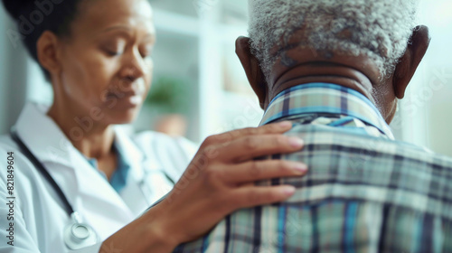 Doctor with mature patient.