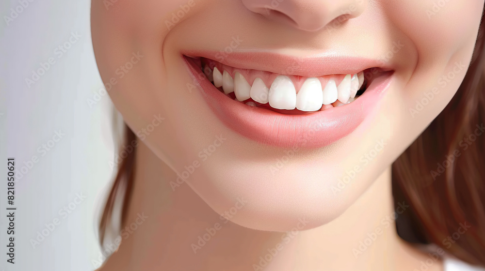 close up of a face with a smile. generative ai close up of a face with a smile. generative ai