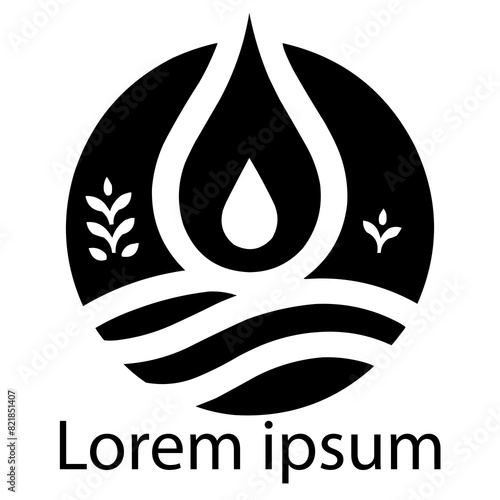 A black simple spa logo on white background