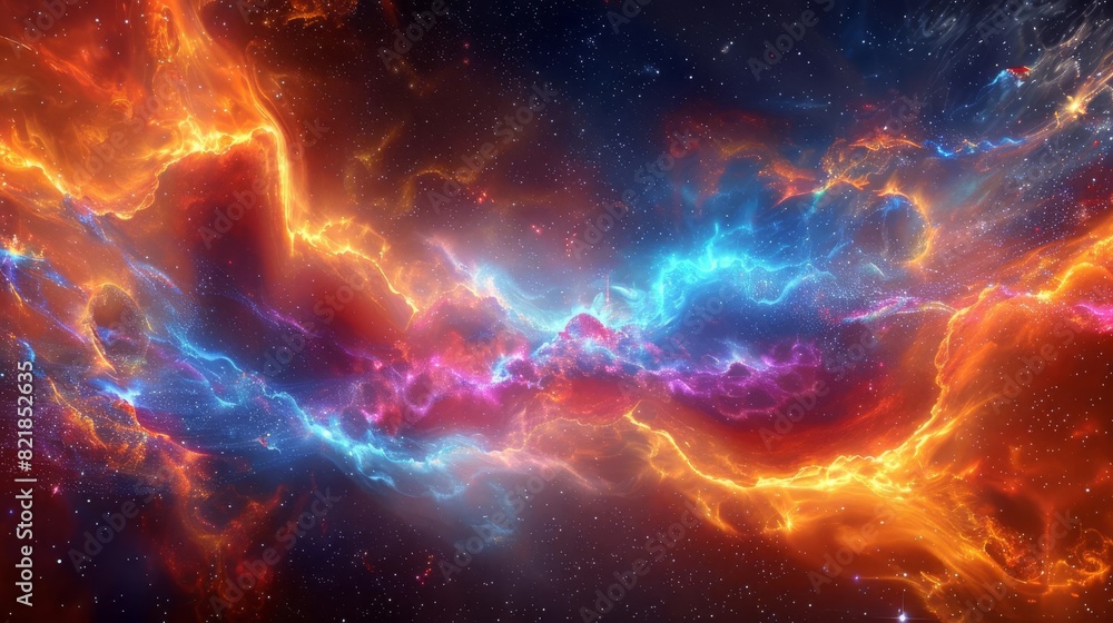 Nebula with Quantum Data Streams A vibrant nebula with streams of quantum data flowing through it, representing the integration of cosmic beauty and cuttingedge technology Nebula with Quantum Data Streams A vibrant nebula with streams of quantum data flowing through it, representing the integration of cosmic beauty and cuttingedge technology