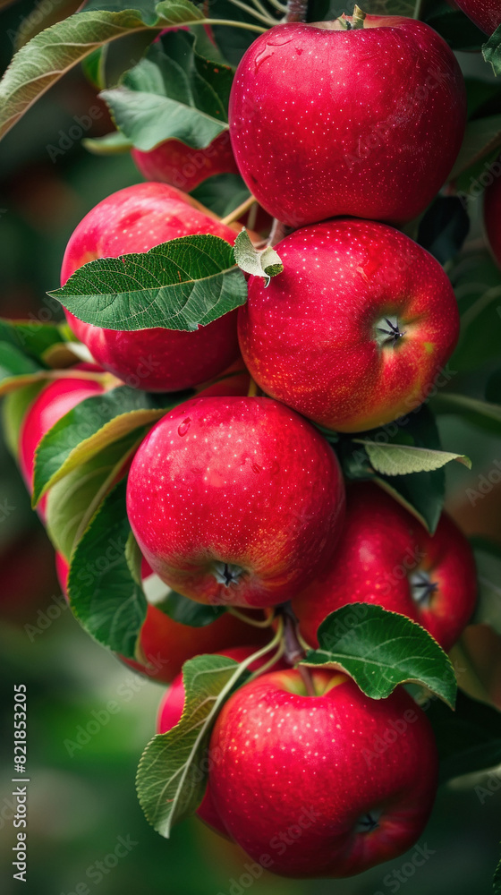 red apple hanging on tree red apple hanging on tree