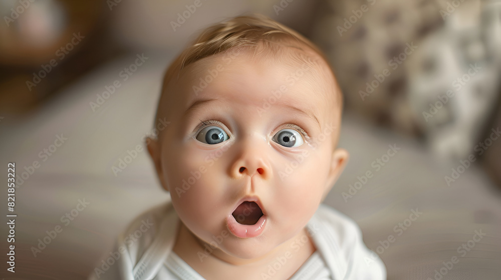 portrait of a funny surprised child portrait of a funny surprised child