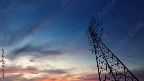 Canvastavla High-voltage power line tower