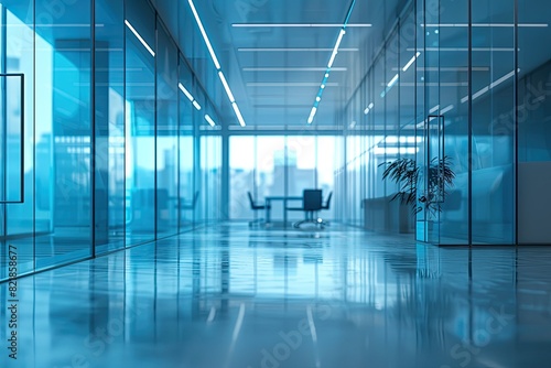 Wallpaper Mural Business background, meeting room with view of tall buildings. Torontodigital.ca