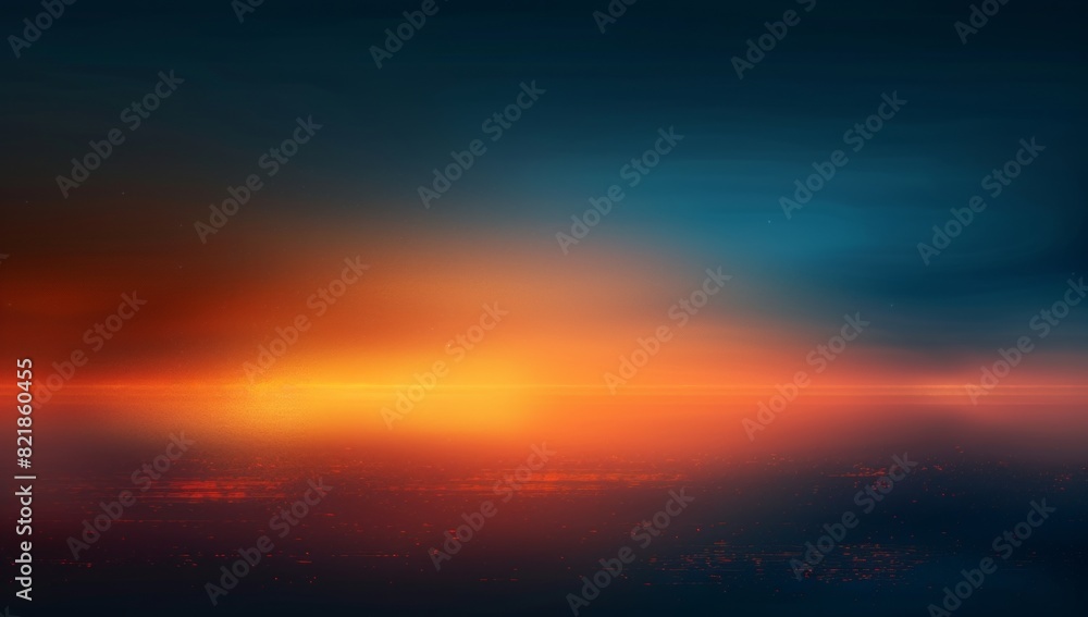 Obraz premium blurred gradient background, dark blue and orange colors.