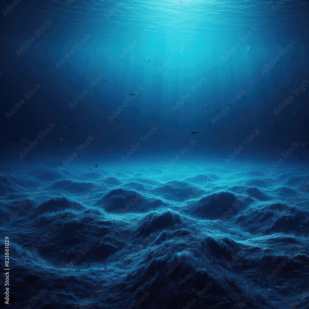 Fototapeta premium The Dark Mysteries of the Deepest Ocean Floor: Eerie Silence
