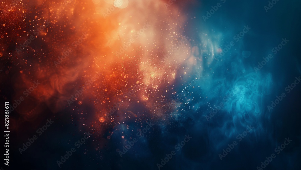 Naklejka premium blurred gradient background, dark blue and orange colors.