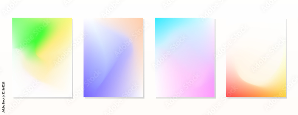 SET GRADIENT MESH BLUE ORANGE YELLOW PURPLE PINK LIQUID COLOR. POSTER BACKGORUND DESIGN VECTOR TEMPLATE GOOD FOR POSTER, WALLPAPER, COVER, FRAME, FLYER, SOCIAL MEDIA, GREETING CARD