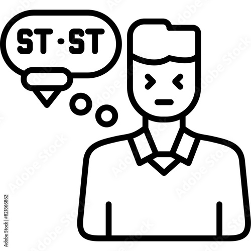 Stammering Icon