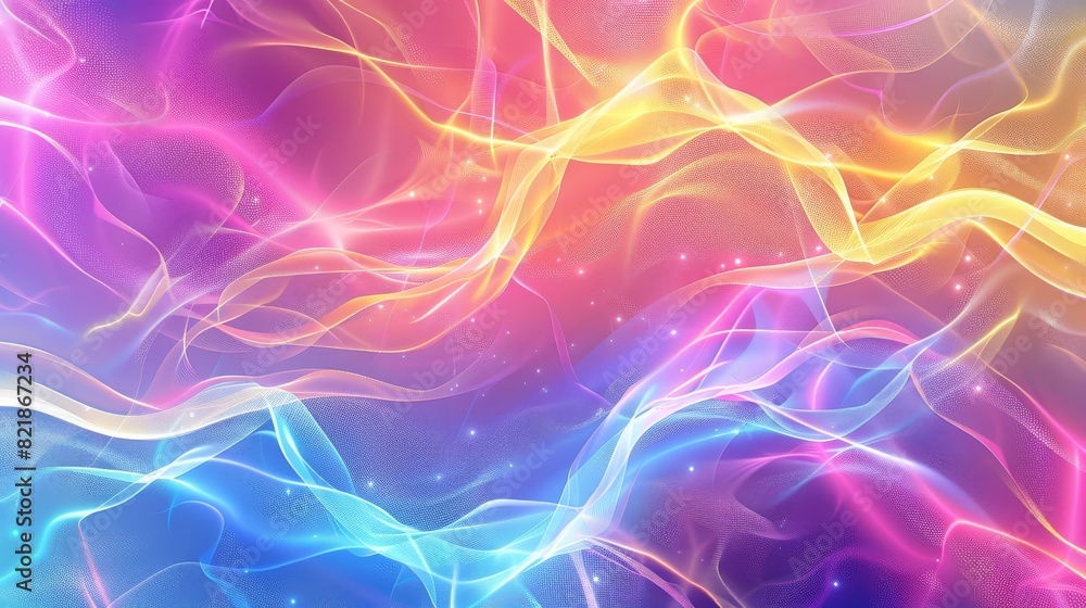 Obraz premium Dynamic and colorful abstract background with harmonious chromatic waves