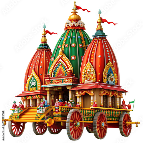 Rath Yatra on transparent background
