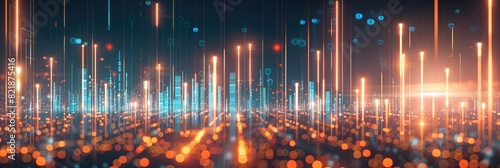 Digital business finance trading banking stock market graph and charts background. AI generative.