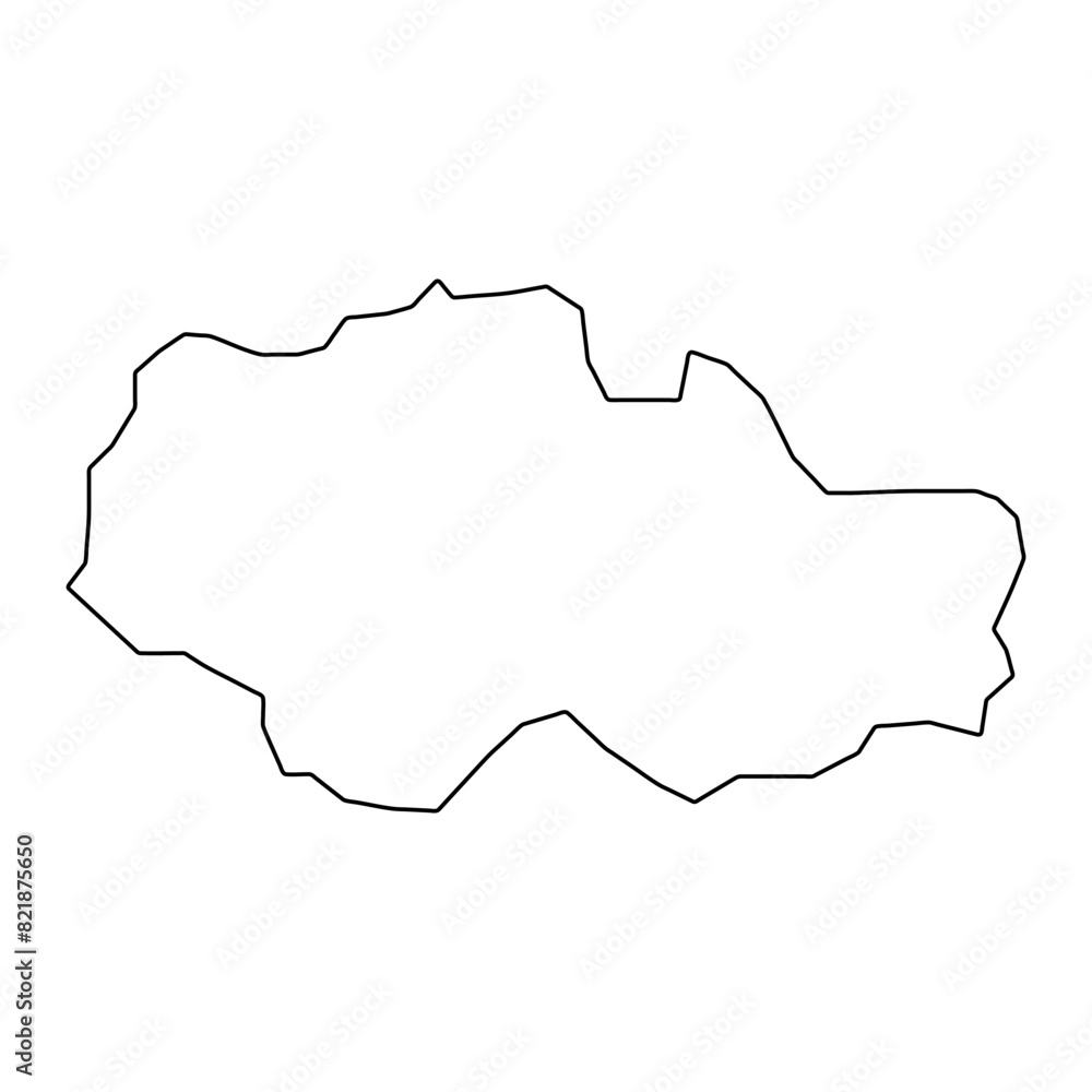 Obraz premium Poindimie commune map, administrative division of New Caledonia. Vector illustration.