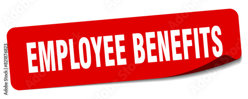 employee benefits sticker. employee benefits label