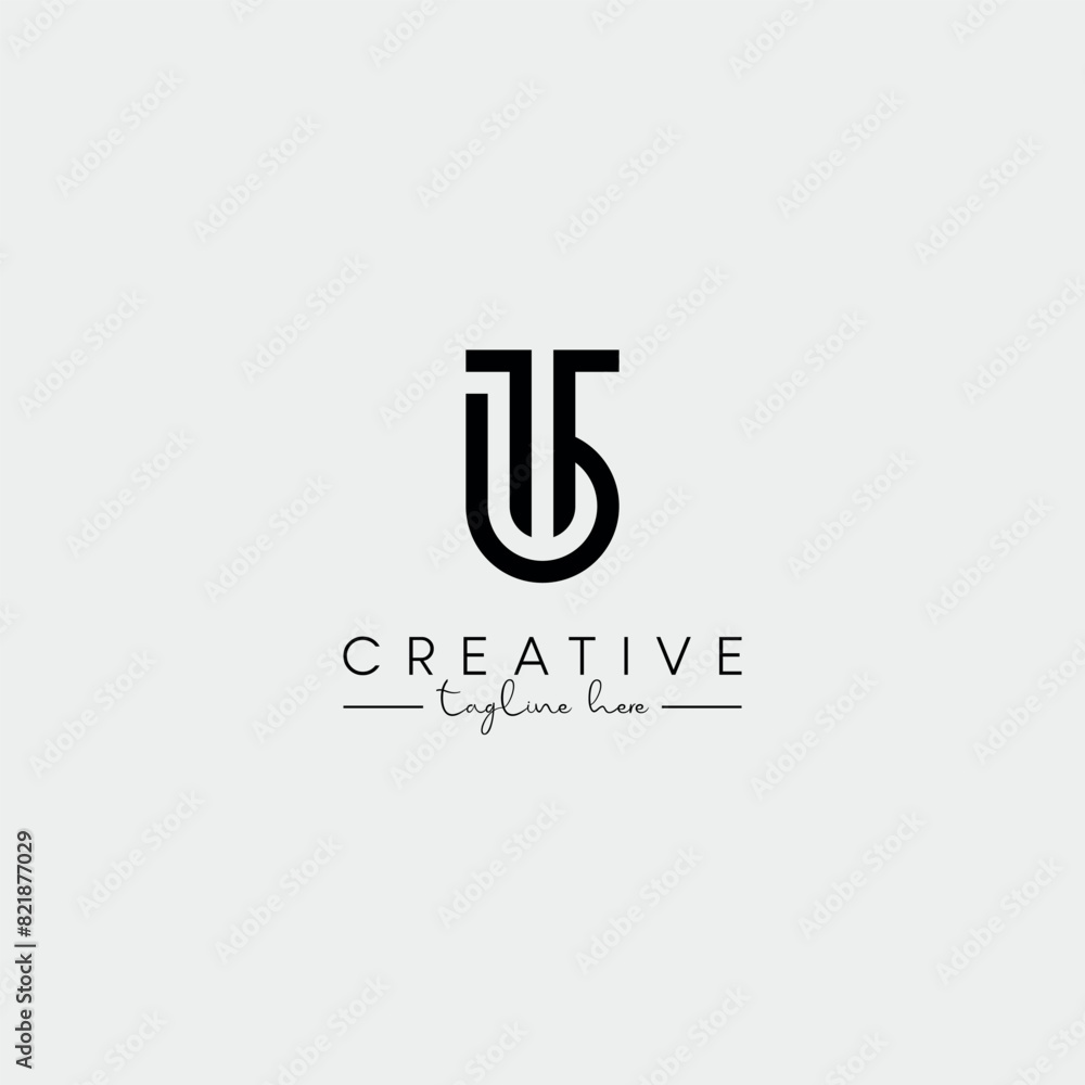 Abstract Minimal Letter BT TB Initial Based Stylish Monogram Logo Design Vector. Abstract Minimal Letter BT TB Initial Based Stylish Monogram Logo Design Vector.