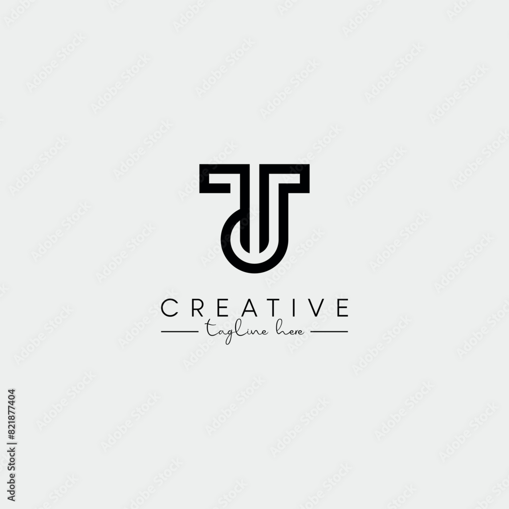 Abstract Minimal Letter TD DT Initial Based Stylish Monogram Logo Design Vector. Abstract Minimal Letter TD DT Initial Based Stylish Monogram Logo Design Vector.
