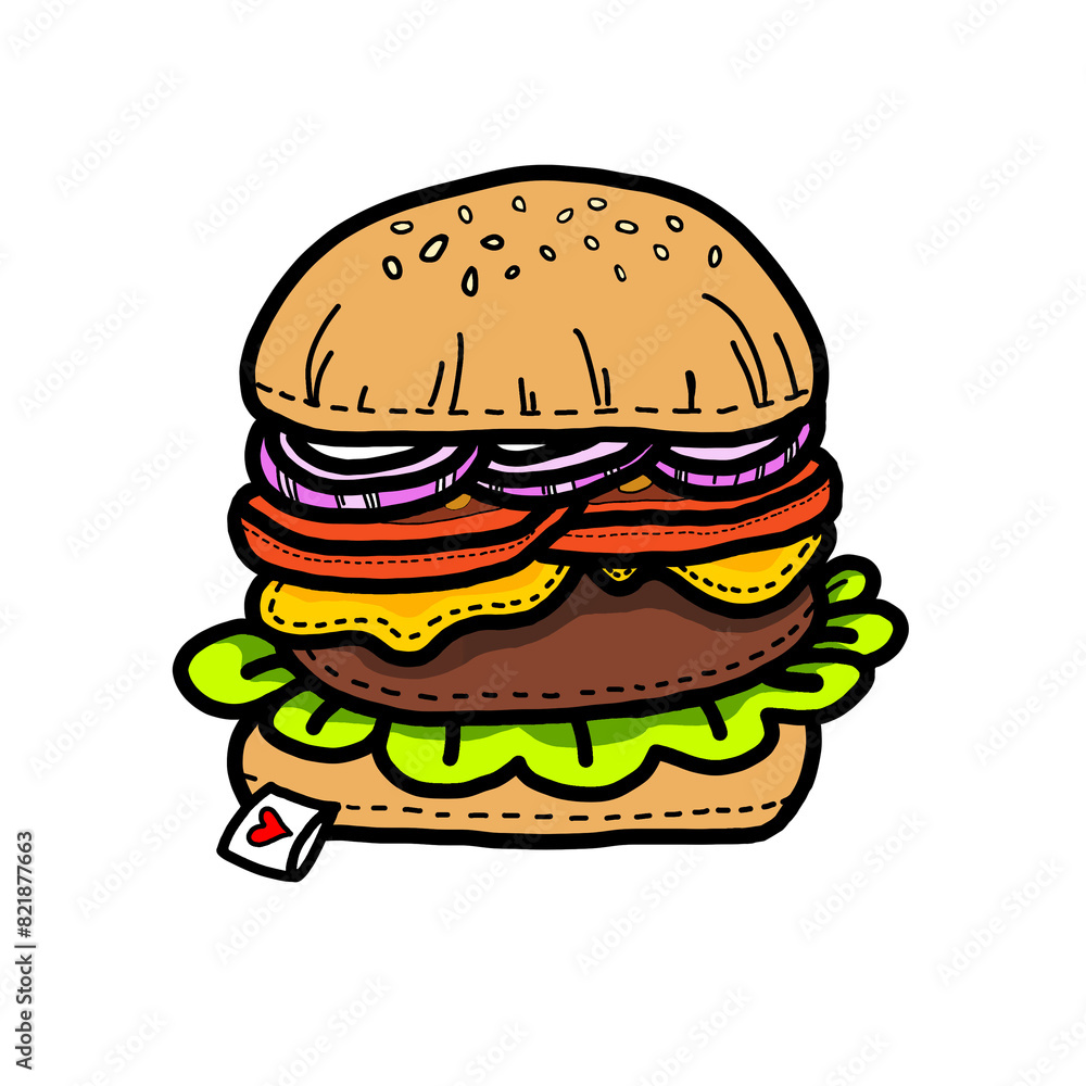 hamburger design made of cloth hamburger design made of cloth