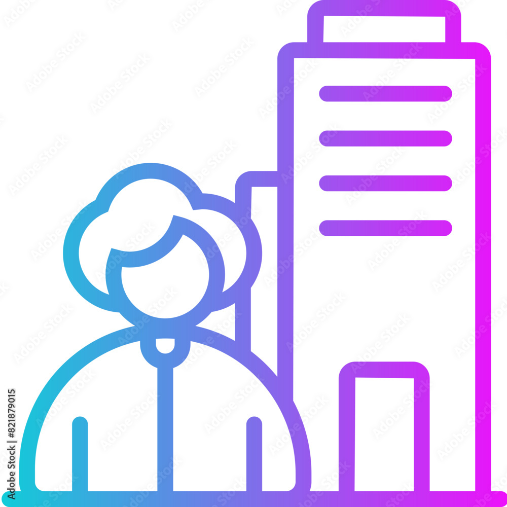 Corporation Gradient Icon Design Vector Corporation Gradient Icon Design Vector
