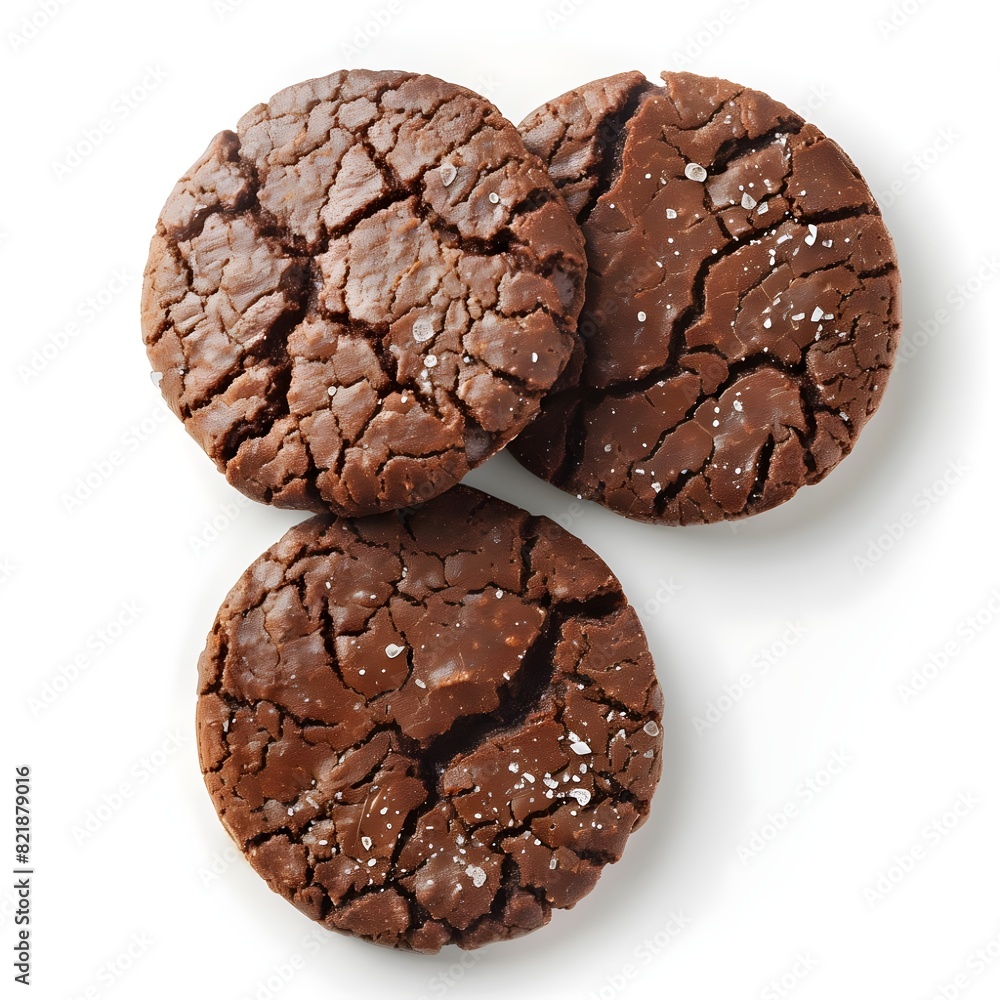chocolate cookies on white background chocolate cookies on white background