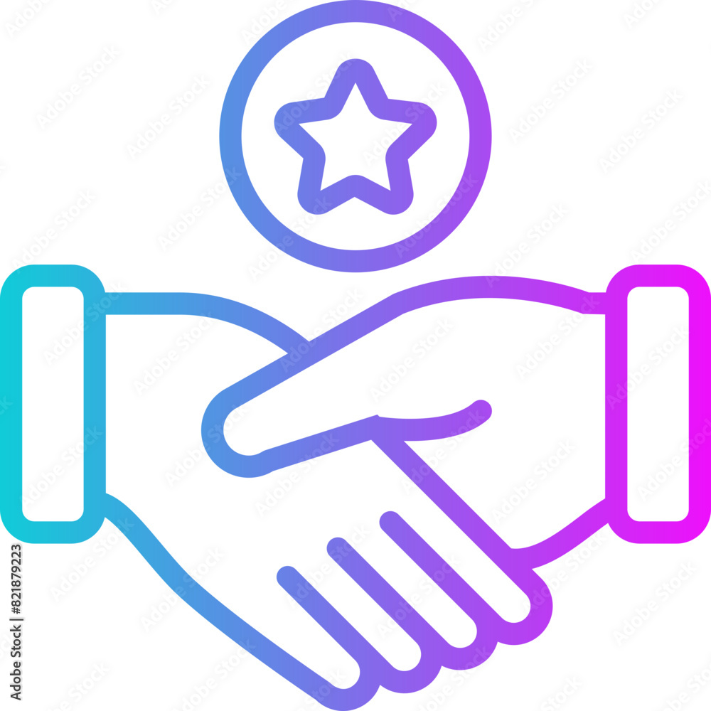 Partnership Gradient Icon Design Vector Partnership Gradient Icon Design Vector
