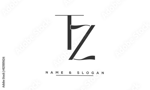 ZT, TZ, Z, T Abstract Letters Logo Monogram