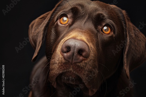 a close up of a dog