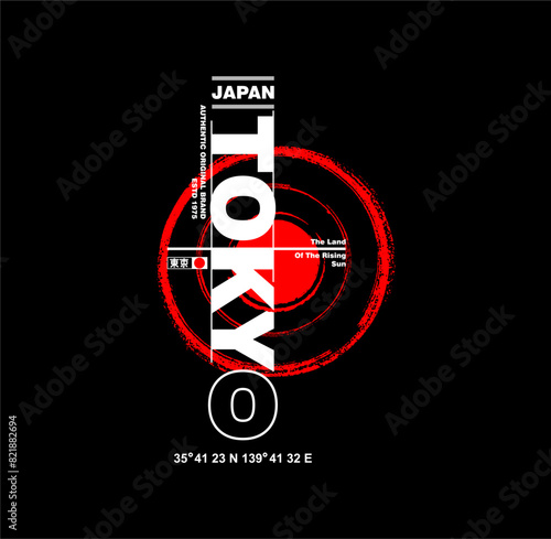 Tokyo, Japan, modern and stylish typography slogan. Abstract design for vector print tee shirt, typography, 