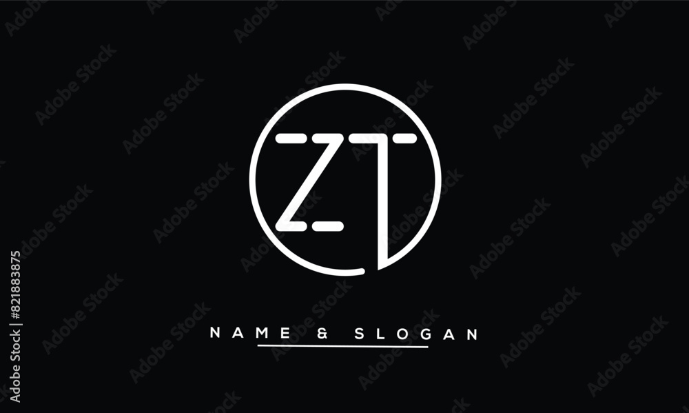 ZT, TZ, Z, T Abstract Letters Logo Monogram ZT, TZ, Z, T Abstract Letters Logo Monogram