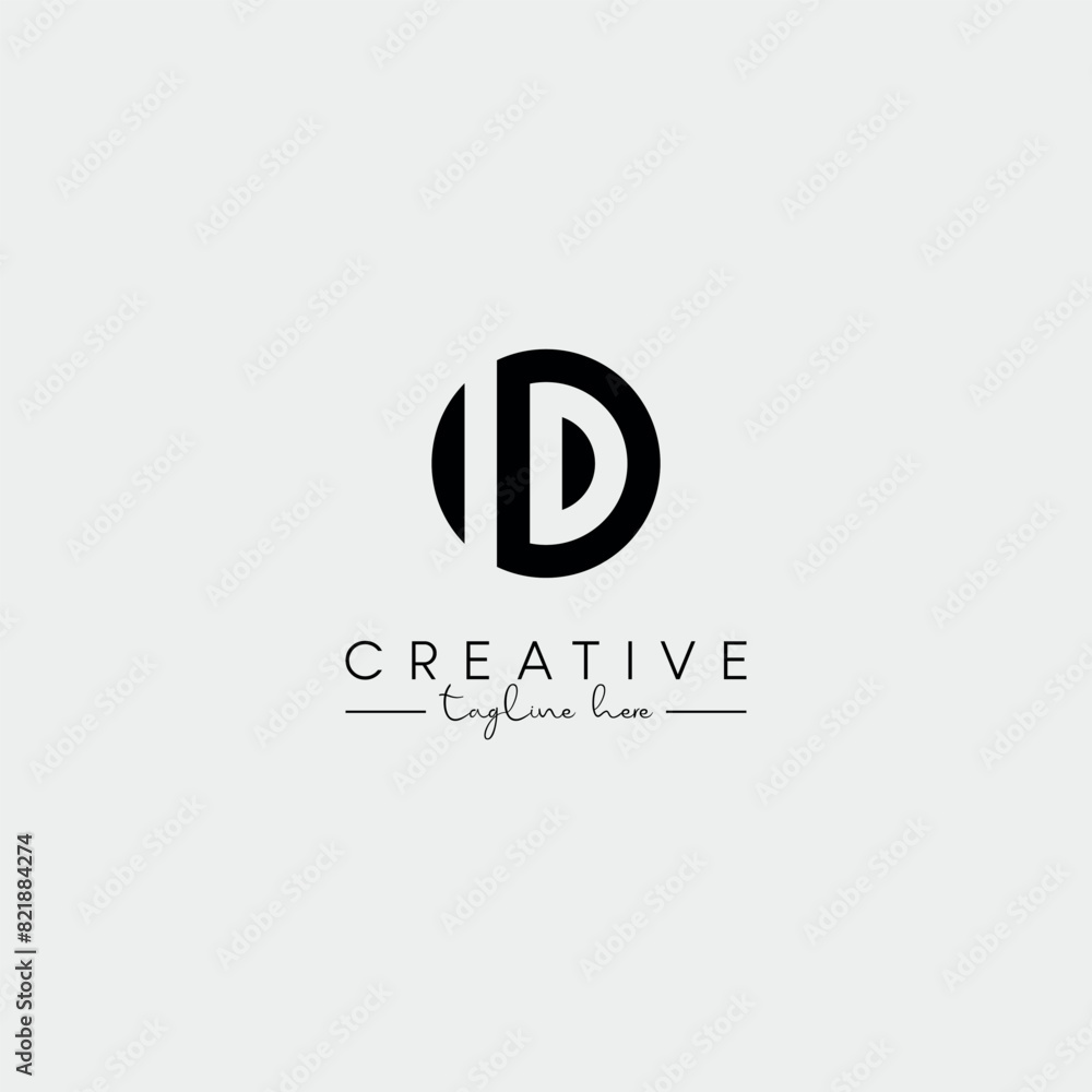 Fototapeta premium Abstract Stylish letter OD DO Logo Design Template. Modern And Creative Letter Logo.