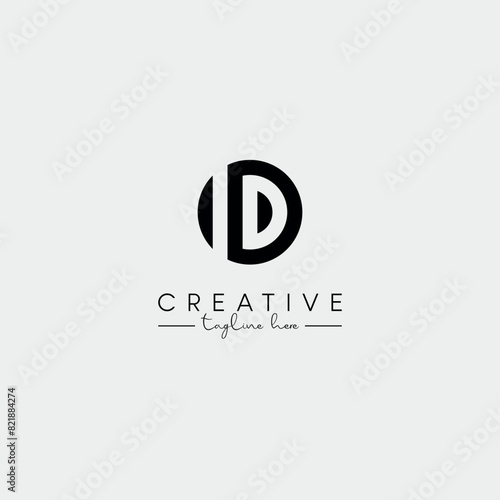 Abstract Stylish letter OD DO Logo Design Template. Modern And Creative Letter Logo.