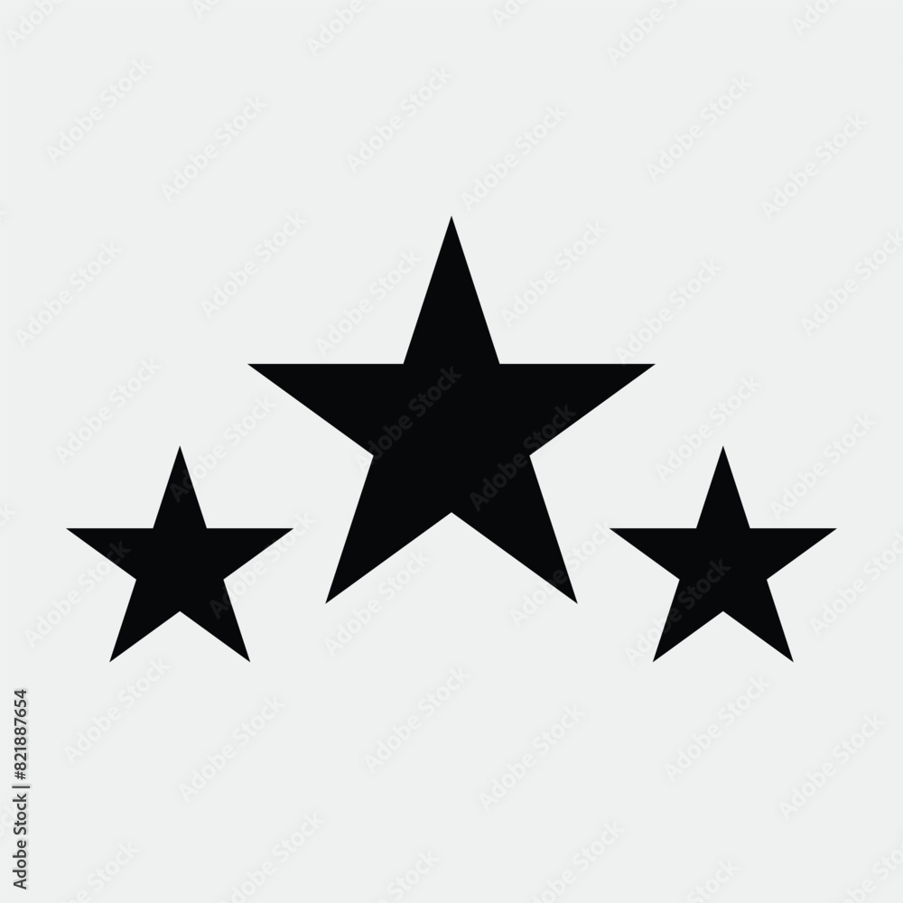 three black stars award isolated vector image three black stars award isolated vector image