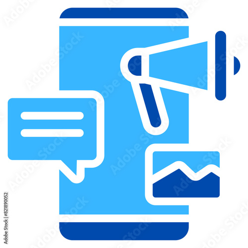 Marketing Solid Color Icon Design Vector